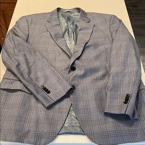 Peter Millar Light Gray Plaid Blazer